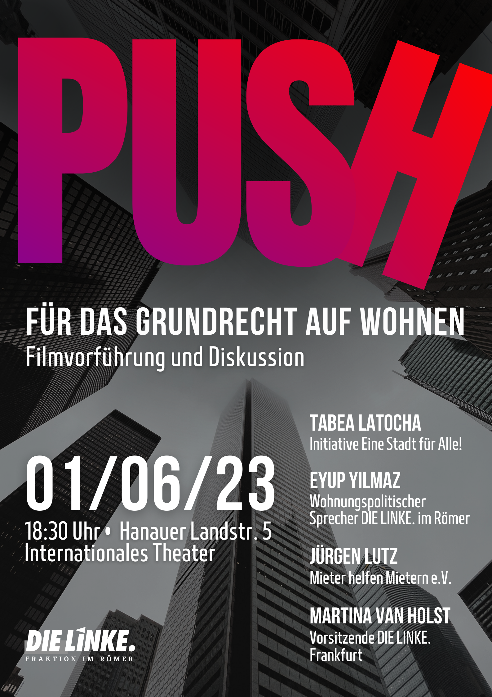 Push-Filmvorführung mit Diskussion @ Internationales Theater