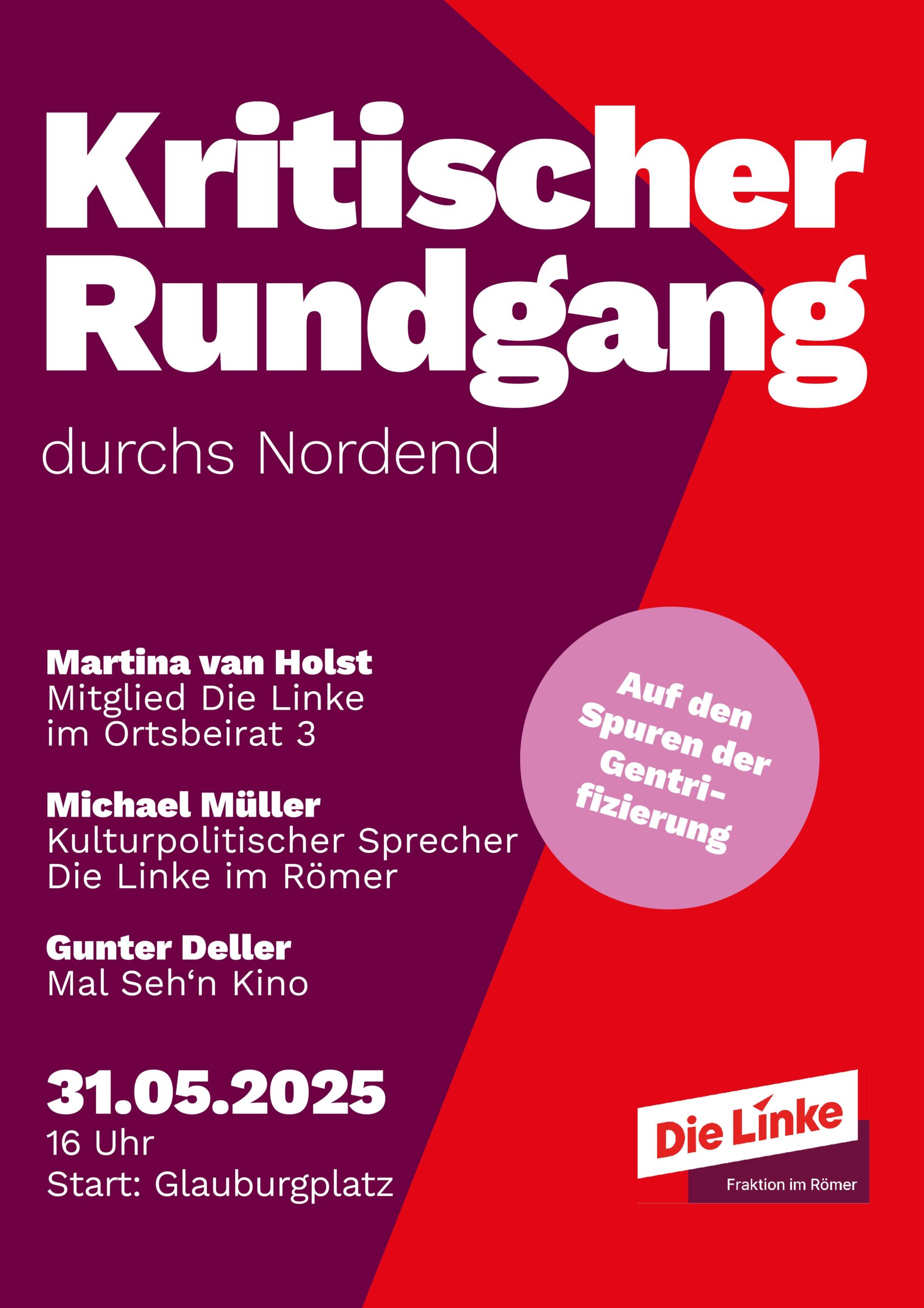 Kritischer Rundgang durch Nordend @ Glauburgplatz